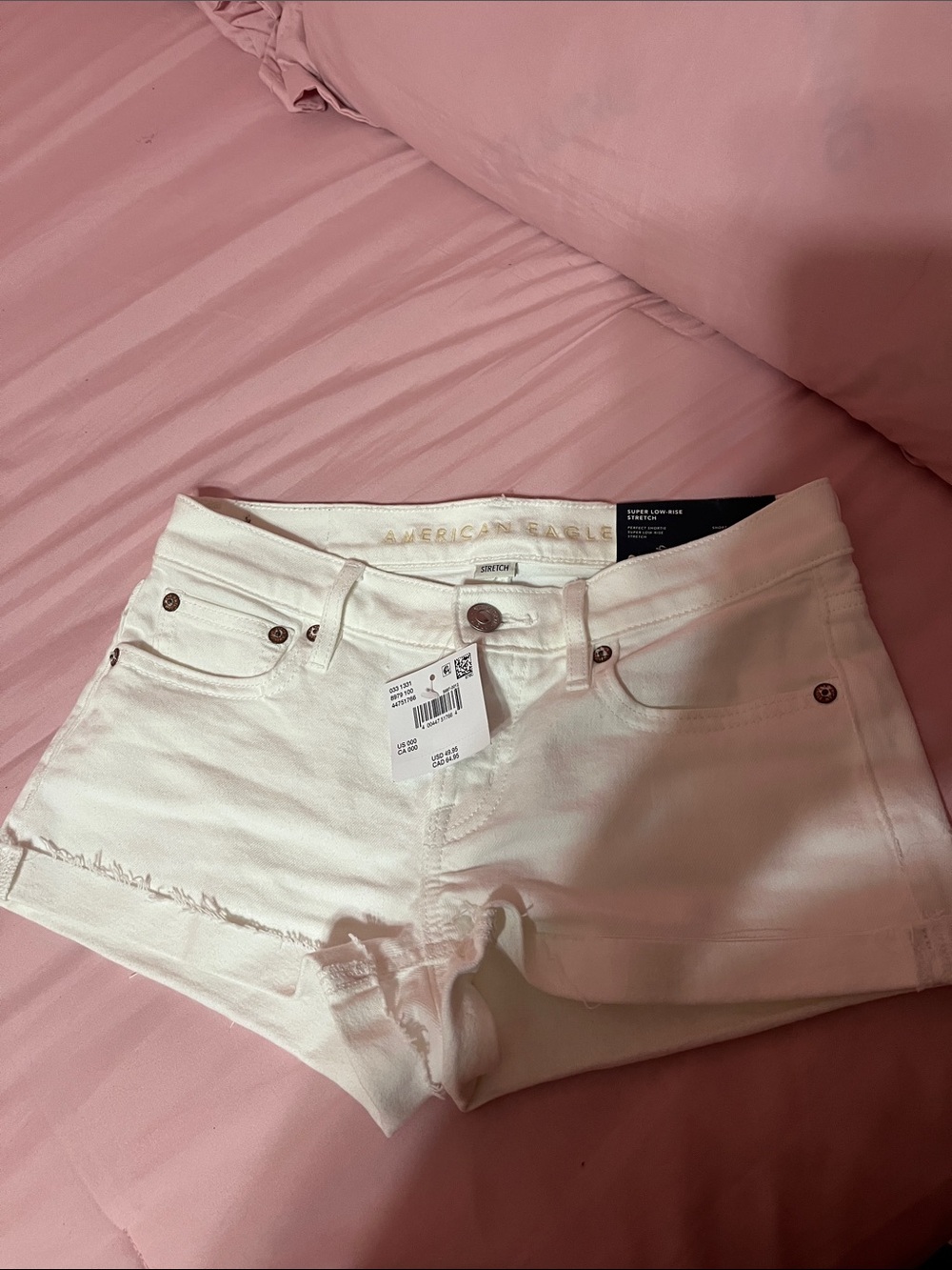 American Eagle White Jean Shorts